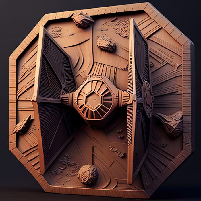 نموذج ثلاثي الأبعاد لآلة CNC ألعاب لعبة st TIE Fighter